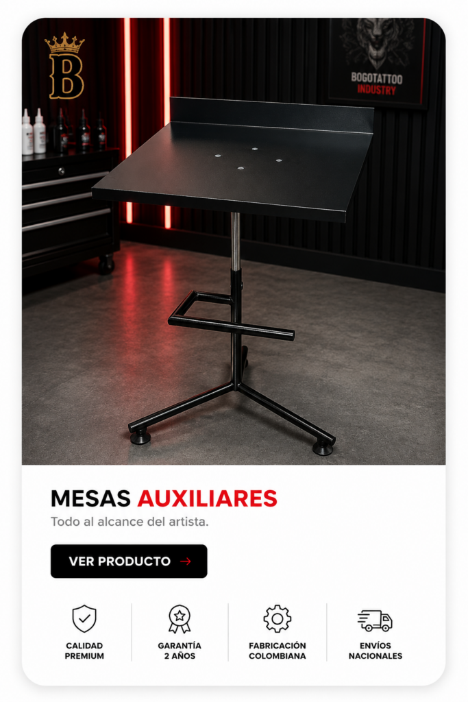 Mesa auxiliar profesional para tatuadores